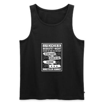 Bogenschießen T-Shirt Pfeil Bogen Armbrust Geschen - Männer Premium Bio Tank Top - Schwarz - Vorne - Michal (187cm)