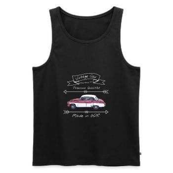 Wartburg 311 Shirt - Männer Premium Bio Tank Top - Schwarz - Vorne - Michal (187cm)