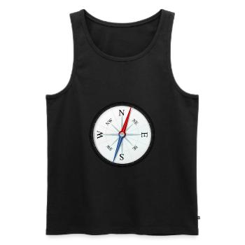 Compass sailing come to its destination. - Men's Premium Organic Tank Top - black - Front - Michal (187cm)