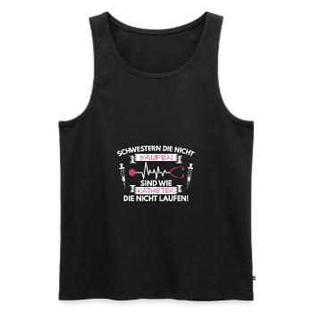 Krankenschwester Pfleger Spruch Saufen Geschenk - Männer Premium Bio Tank Top - Schwarz - Vorne - Michal (187cm)