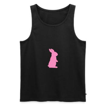 Happy Easter | Frohe Ostern PINK - Männer Premium Bio Tank Top - Schwarz - Vorne - AI Model Male 178 light (178cm)