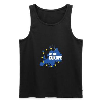 WE ARE EUROPE - We are Europe Gift - Men's Premium Organic Tank Top - black - Front - AI Model Male 178 light (178cm)