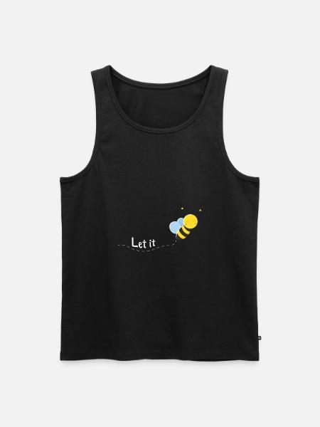 Let it bee Geschenk - Männer Premium Bio Tank Top - Schwarz