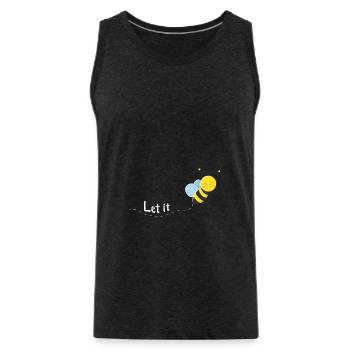 Let it bee Geschenk - Männer Premium Bio Tank Top - Anthrazit - Vorne - Alexander (188cm)