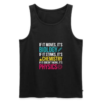 Biology Physics Chemistry Student Gift - Men's Premium Organic Tank Top - black - Front - AI Model Male 178 light (178cm)