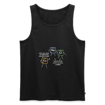 Periodic table elements chemistry chemist gift - Men's Premium Organic Tank Top - black - Front - Michal (187cm)
