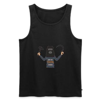 Ca va couper chérie - Débardeur bio Premium Homme - noir - Devant - AI Model Male 178 light (178cm)