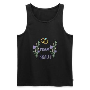 Team Braut Ehering Bride Junggesellin - Männer Premium Bio Tank Top - Schwarz - Vorne - Michal (187cm)