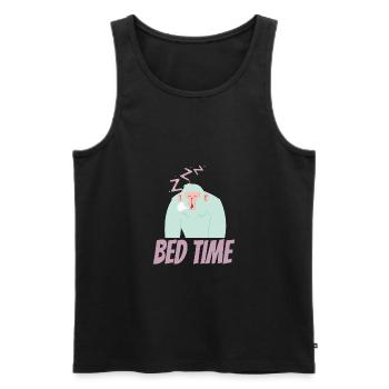 Bed Time, Schlafenszeit - Männer Premium Bio Tank Top - Schwarz - Vorne - Michal (187cm)