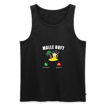 Malle Ruft - Männer Premium Bio Tank Top - Schwarz - Vorne - Michal (187cm)
