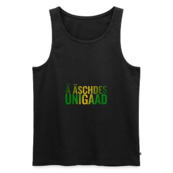 Sächsischer Spruch Ä äschdes Unigaad - Männer Premium Bio Tank Top - Schwarz - Vorne - Michal (187cm)