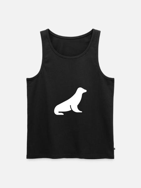Seehund - Männer Premium Bio Tank Top - Schwarz