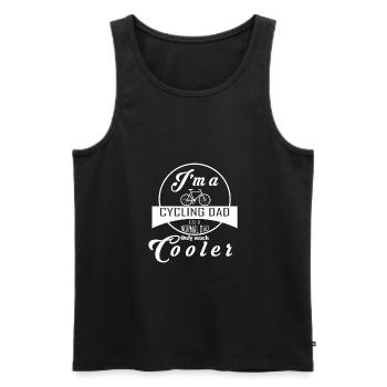 Cycling Dad Vater Fahrrad Spruch Geschenk - Männer Premium Bio Tank Top - Schwarz - Vorne - Michal (187cm)