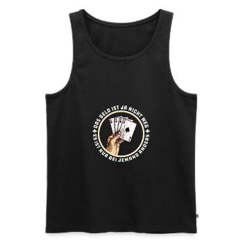 Poker Pokern Kartenspiel Pokerface Geschenk - Männer Premium Bio Tank Top - Schwarz - Vorne - Michal (187cm)