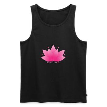fleur de lotus - Débardeur bio Premium Homme - noir - Devant - AI Model Male 178 light (178cm)
