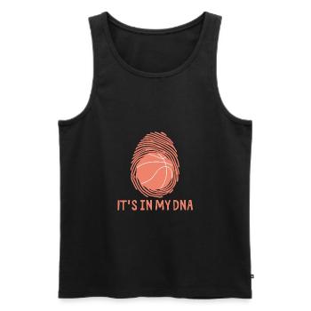 Basketball c'est dans mon ADN Basketballer - Débardeur bio Premium Homme - noir - Devant - Michal (187cm)