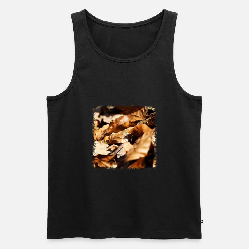 Leaf - Männer Premium Bio Tank Top - Schwarz