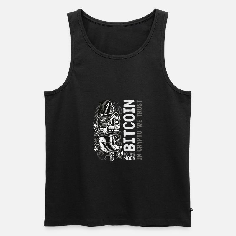 Space Bitcoin - Männer Premium Bio Tank Top - Schwarz