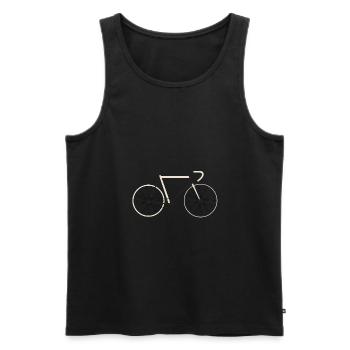 Vélo de vélo de vélo VTT femme cadeau idée de cadeau - Débardeur bio Premium Homme - noir - Devant - Michal (187cm)