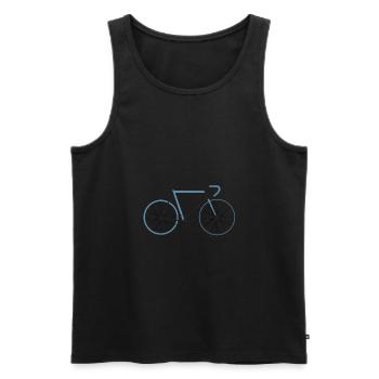 Vélo de vélo de vélo VTT femme cadeau idée de cadeau - Débardeur bio Premium Homme - noir - Devant - Michal (187cm)