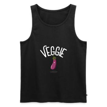 Moar Veggie - Men's Premium Organic Tank Top - black - Front - Michal (187cm)