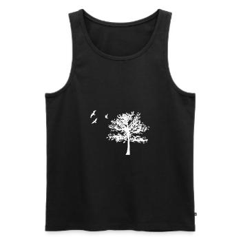 Natur Umweltfreundlich Baum Vogel Geschenk - Männer Premium Bio Tank Top - Schwarz - Vorne - AI Model Male 178 light (178cm)