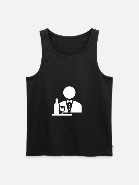 Kellner Beruf - Männer Premium Bio Tank Top - Schwarz