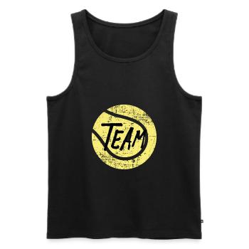Team Tennis Gift - Men's Premium Organic Tank Top - black - Front - Michal (187cm)