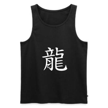 Dragons Signes du zodiaque chinois - Débardeur bio Premium Homme - noir - Devant - AI Model Male 178 light (178cm)