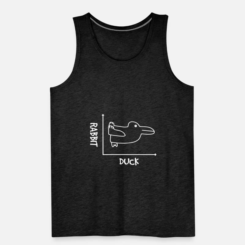 Graphics Hate Duck Illusion Math Gift Men's Premium Organic Tank Top