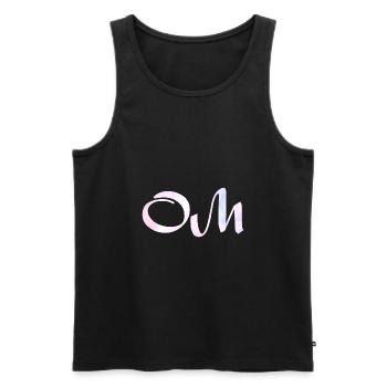 OM Yoga Geschenk - Männer Premium Bio Tank Top - Schwarz - Vorne - Michal (187cm)