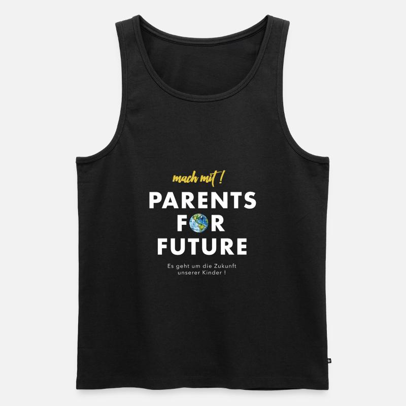 mach mit! Parents for Future - Männer Premium Bio Tank Top - Schwarz
