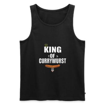 King of Currywurst Koenig der Currywurst - Men's Premium Organic Tank Top - black - Front - AI Model Male 178 light (178cm)
