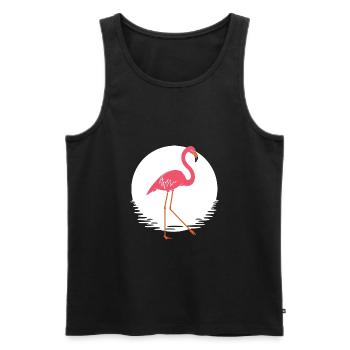 flamingo - Men's Premium Organic Tank Top - black - Front - AI Model Male 178 light (178cm)