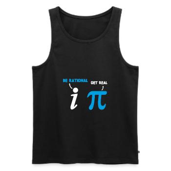 Pi math math saying gift - Men's Premium Organic Tank Top - black - Front - AI Model Male 178 light (178cm)