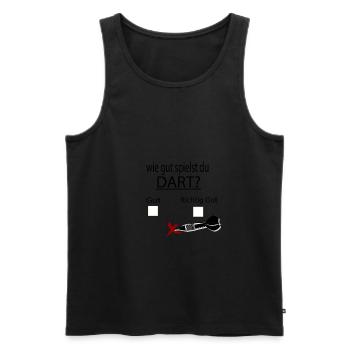 dart, flight, Dartpfeile - Männer Premium Bio Tank Top - Schwarz - Vorne - AI Model Male 178 light (178cm)