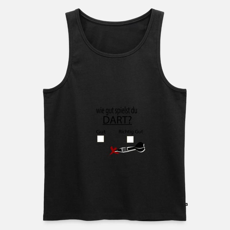 dart, flight, Dartpfeile - Männer Premium Bio Tank Top - Schwarz