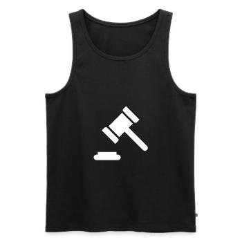 Gericht - Männer Premium Bio Tank Top - Schwarz - Vorne - AI Model Male 178 light (178cm)