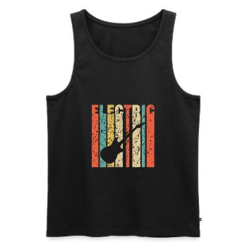 Electric Guitar Vintage Gift - Men's Premium Organic Tank Top - black - Front - Michal (187cm)