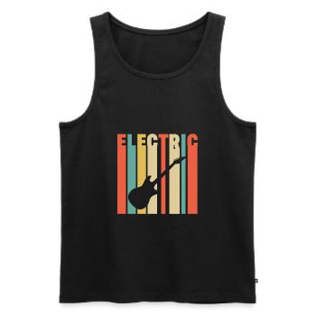Electric Guitar Vintage Gift - Men's Premium Organic Tank Top - black - Front - Michal (187cm)