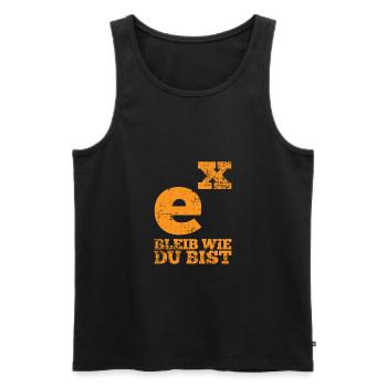Exponentialfunktion Bleib wie du bist Geschenk - Männer Premium Bio Tank Top - Schwarz - Vorne - AI Model Male 178 light (178cm)