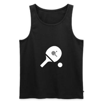 Tischtennis - Männer Premium Bio Tank Top - Schwarz - Vorne - AI Model Male 178 light (178cm)
