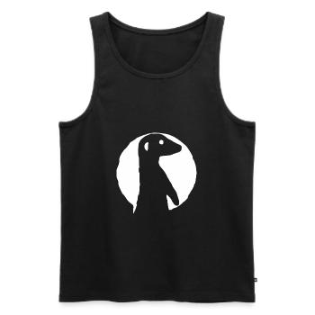 Erdmännchen Suricate Mungo Affe Tiere Geschenkidee - Männer Premium Bio Tank Top - Schwarz - Vorne - AI Model Male 178 light (178cm)
