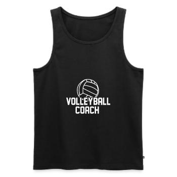Volleyball Coach Trainer - Männer Premium Bio Tank Top - Schwarz - Vorne - Michal (187cm)