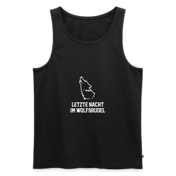 Junggesellenabschied Bräutigam heiratet Wolf JGA - Männer Premium Bio Tank Top - Schwarz - Vorne - AI Model Male 178 light (178cm)