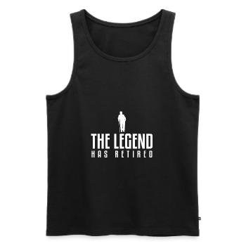 The legend has retired - Débardeur bio Premium Homme - noir - Devant - Michal (187cm)