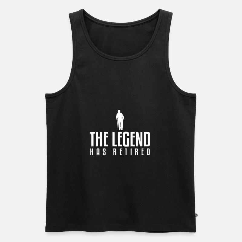The legend has retired - Männer Premium Bio Tank Top - Schwarz