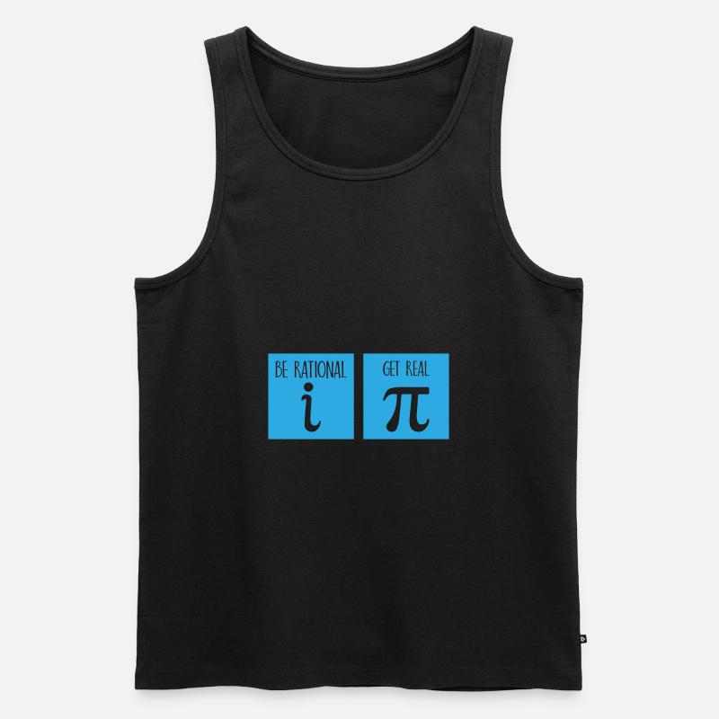 Mathe pi Spruch Schule Geschenk - Männer Premium Bio Tank Top - Schwarz