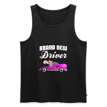 Führerscheinfrau - Männer Premium Bio Tank Top - Schwarz - Vorne - AI Model Male 178 light (178cm)