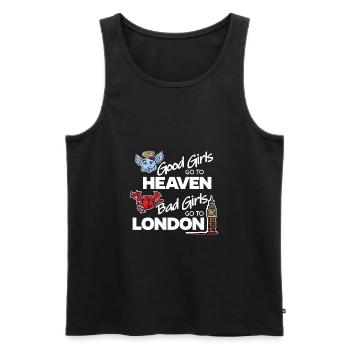Engel Teufel himmel London - Men's Premium Organic Tank Top - black - Front - AI Model Male 178 light (178cm)
